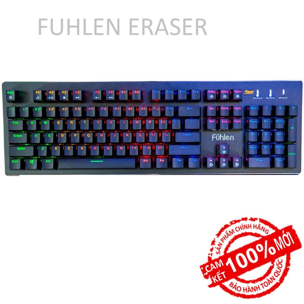 Phím cơ Fuhlen Eraser Rainbow blue switch