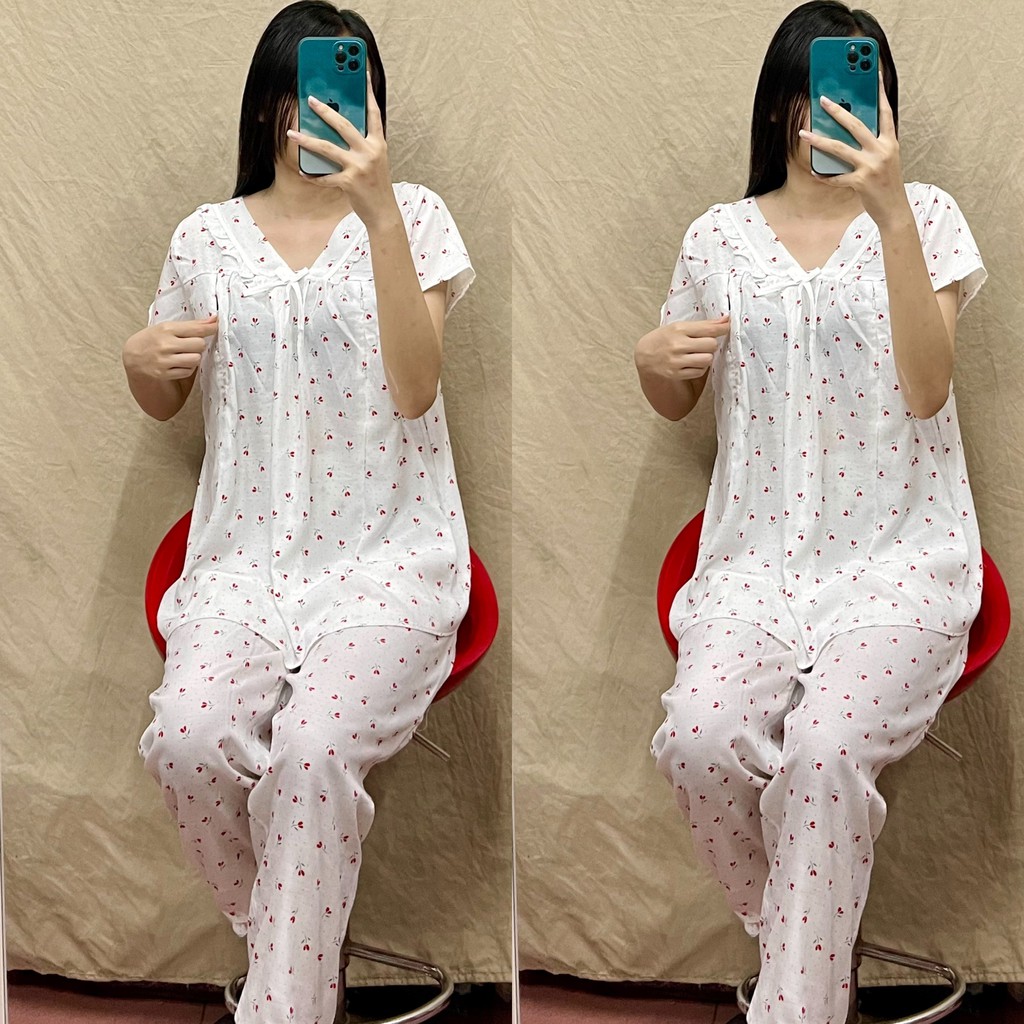 Bộ bầu mặc nhà chat mat mua he mới 40-65kg
