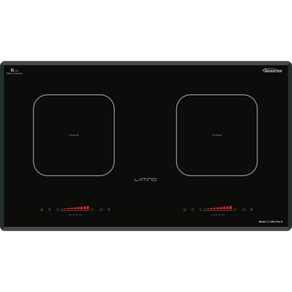 Bếp từ đôi LATINO GI02 PLUS, 2 bếp từ, gia nhiệt nhanh, khóa an toàn trẻ em, hẹn giờ, bảo hành 3 năm