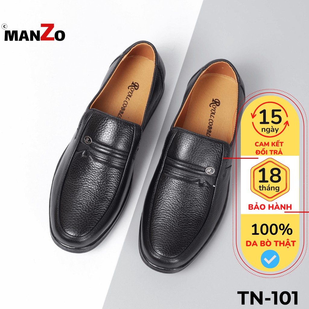 Giày da nam dành cho độ tuổi trung niên - Bảo hành 12 tháng tại Manzo - TN 101