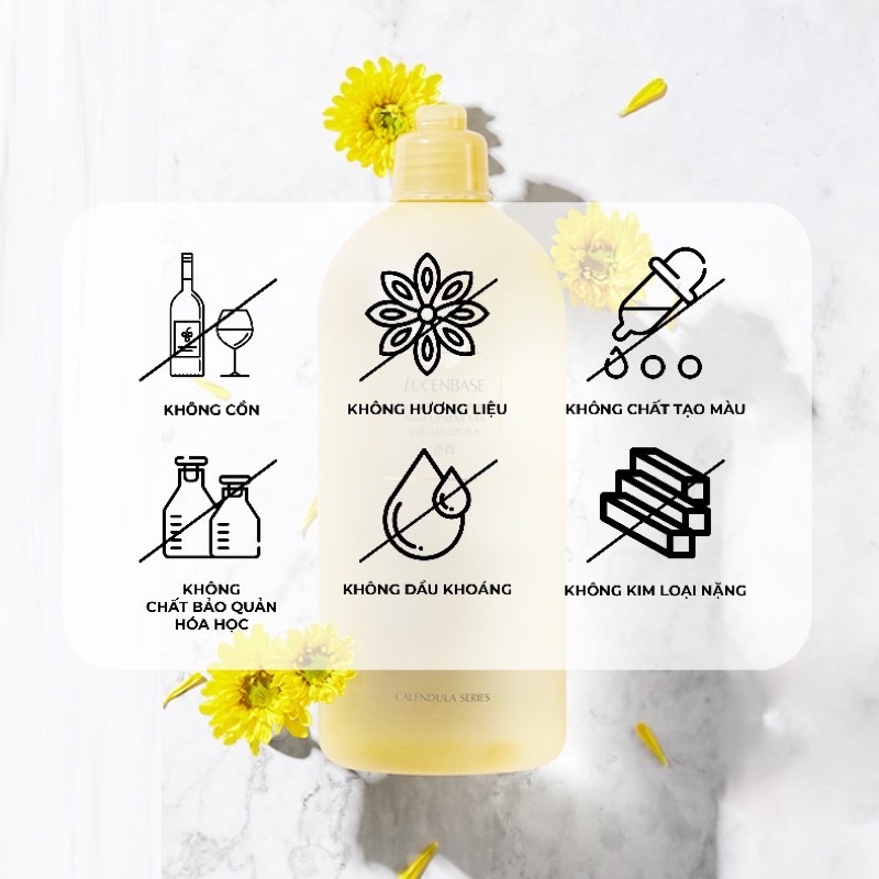 Nước tẩy trang hoa cúc LUCENBASE dịu nhẹ dành cho mọi loại da 500ml