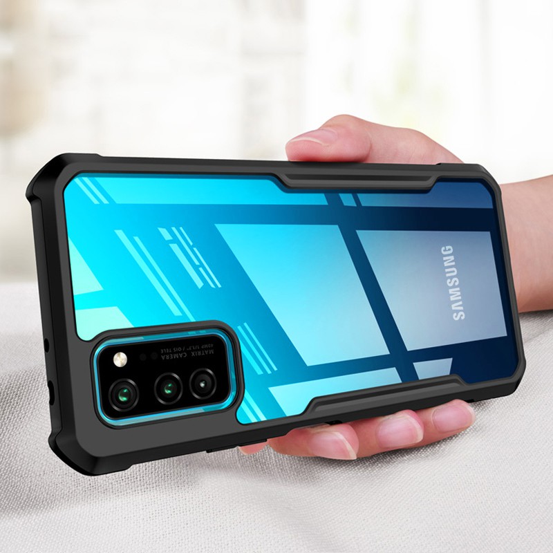 Ốp điện thoại acrylic trong suốt chống sốc cho Samsung Galaxy A12 A72 A52 A52S A32 5g A02S A51 A71 4g A31 A21S A50 A50S