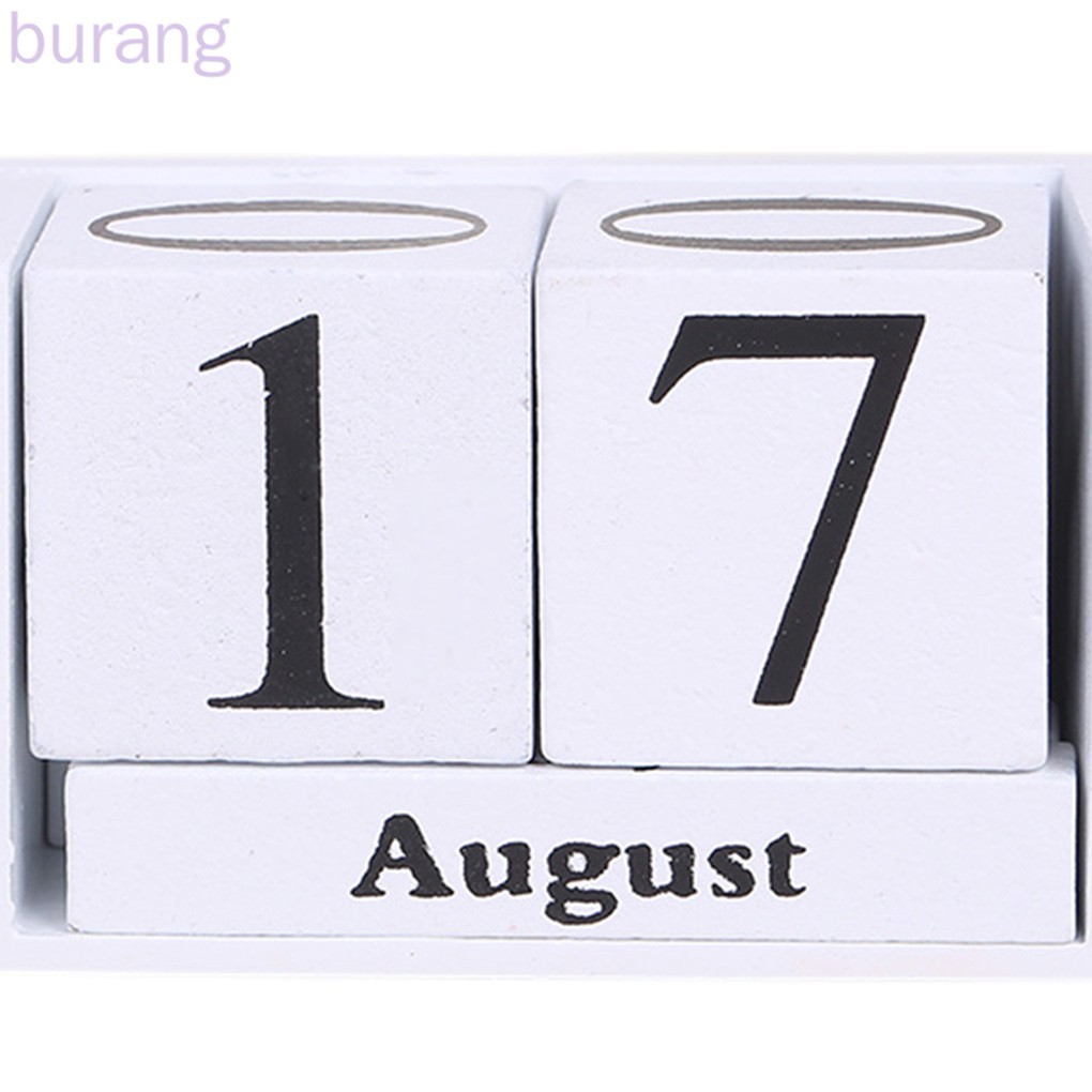 Lịch để bàn hình khối lập phương bằng gỗ