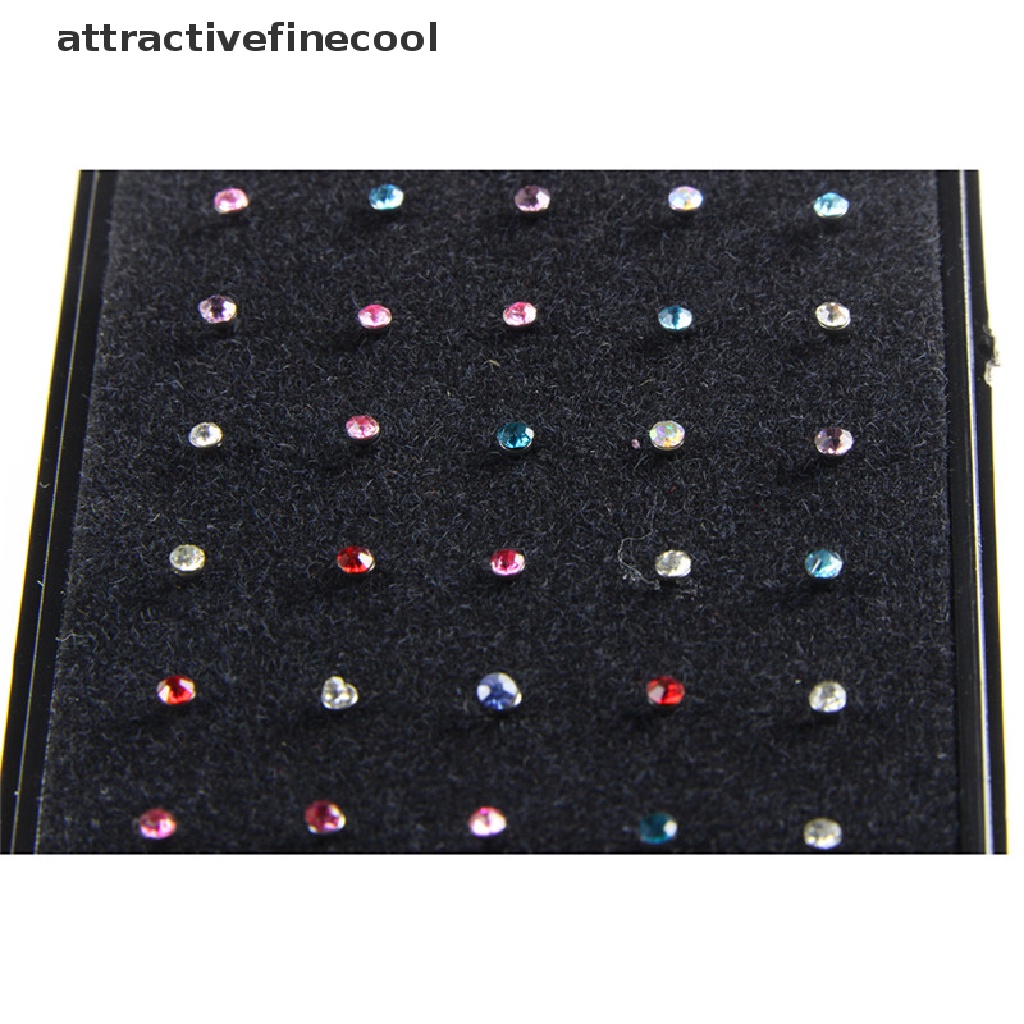 Set 60 Khuyên Mũi Bằng Thép Không Gỉ Đính Đá Cá Tính