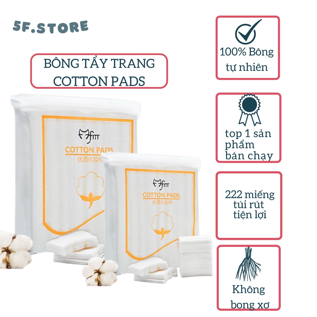 Bông tẩy trang 3 Lớp Cotton Pads túi 222 miếng | BigBuy360 - bigbuy360.vn