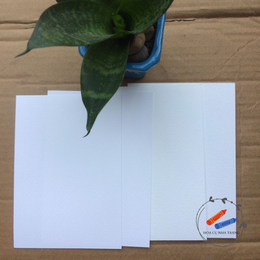 [HOẠ CỤ NHA TRANG] Giấy Vẽ Màu Nước, Postcard Khổ A6 250gsm/300gsm (tệp 4 tờ)
