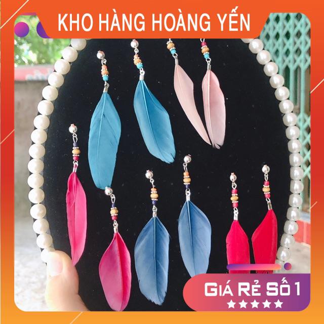 Bông tai Vintage lông vũ (5 màu)