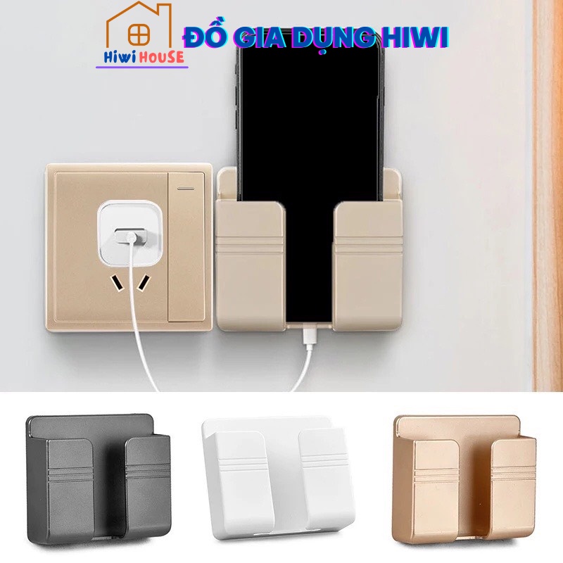 Kệ dán tường để remote, giá đỡ sạc điện thoại