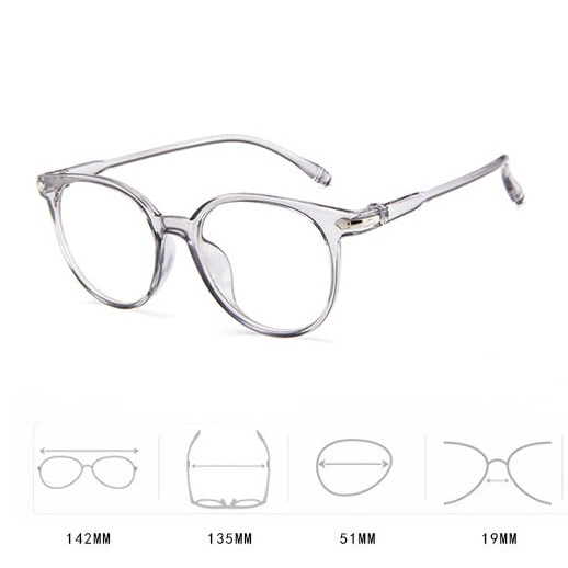 EyeWear Glasses Round Frame UV400 Female Pectacles Transparent 1Pcs | BigBuy360 - bigbuy360.vn