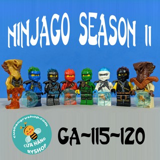 GA-115-122 - Set 8 Nhân vật NinjaGo Season 11 và rắn Pyro Snake