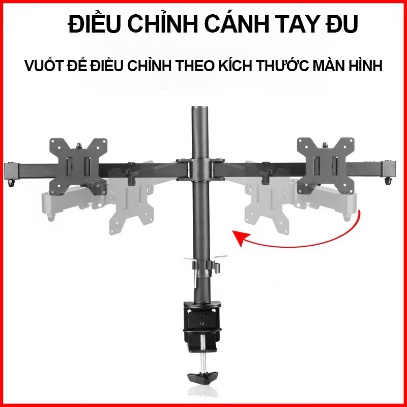 giá đỡ màn hình/giá đỡ máy tính/Giá treo / giá đỡ màn hình máy tính (gắn bàn) 17inch - 32inch - Xoay 360 độ