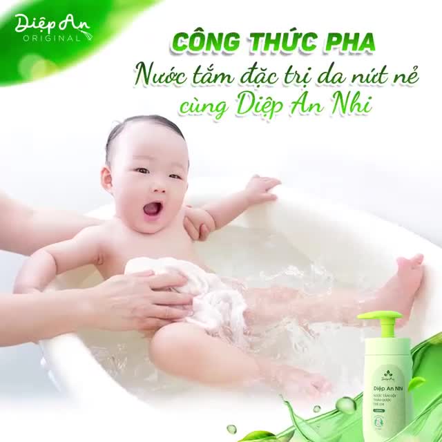 Nước tắm thảo dược Diệp An Nhi - DK Pharma - Chai 220ml Cho Trẻ Sơ Sinh Và Trẻ Nhỏ