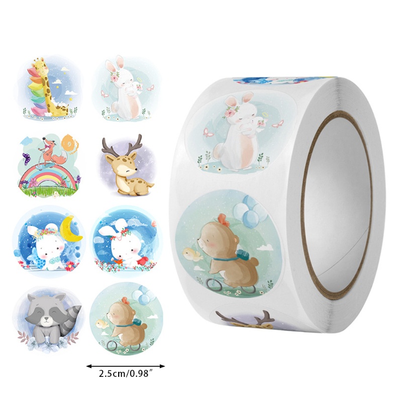 Dudu novelty sticker 500 cái cuộn pvc cartoon stickers aesthetic sticker diary sticker scrapbook trang trí văn phòng phẩm st