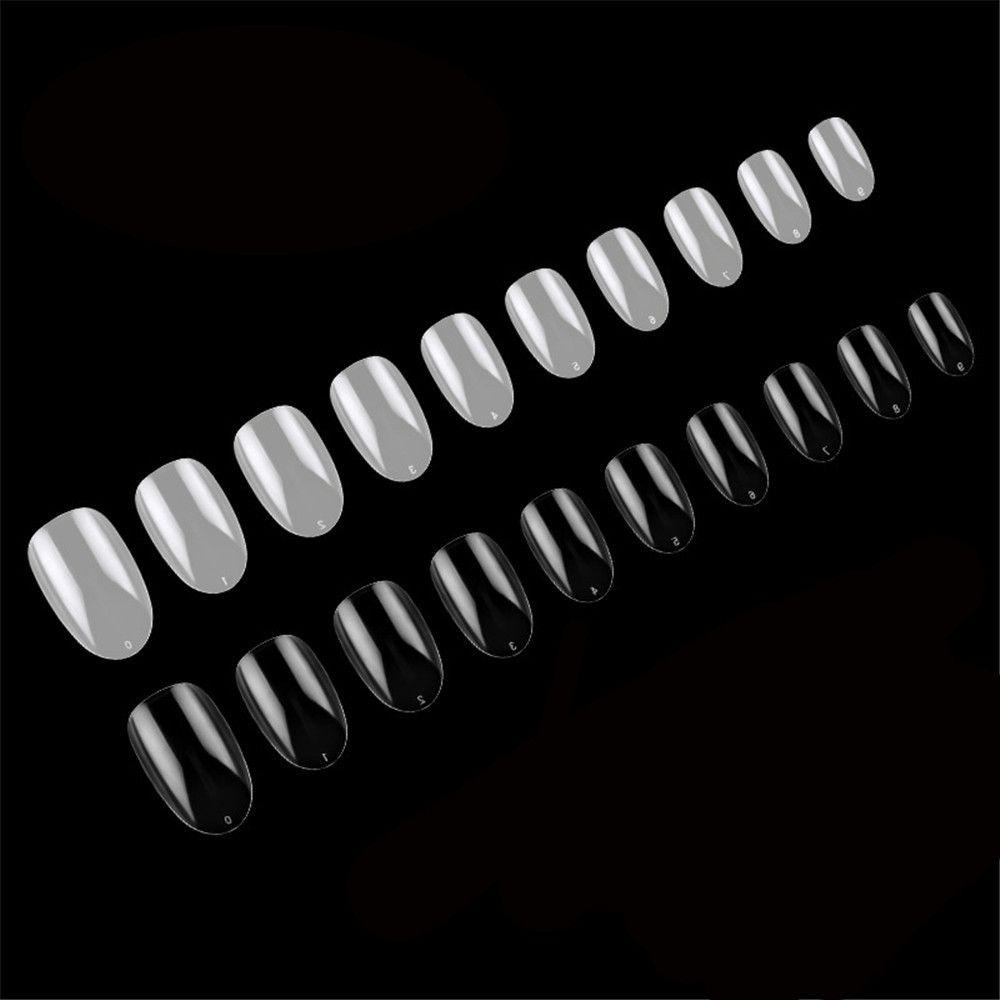 Set 500 Móng Tay Giả 10 Kích Cỡ Dáng Ngắn Phong Cách Pháp