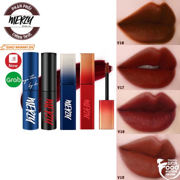 [Mã SKAMSALE10 giảm 10% đơn 200K] [V1-V18] Son kem siêu lì, siêu mịn Hàn Quốc Merzy The First Velvet Tint