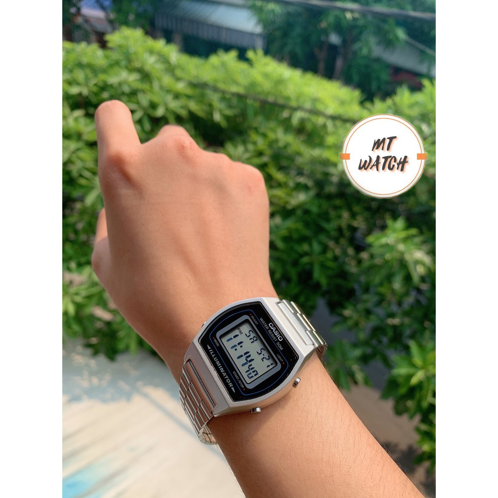 Đồng hồ unisex CASIO B640 dây thép không gỉ, chống nước phù hợp cho cả nam và nữ