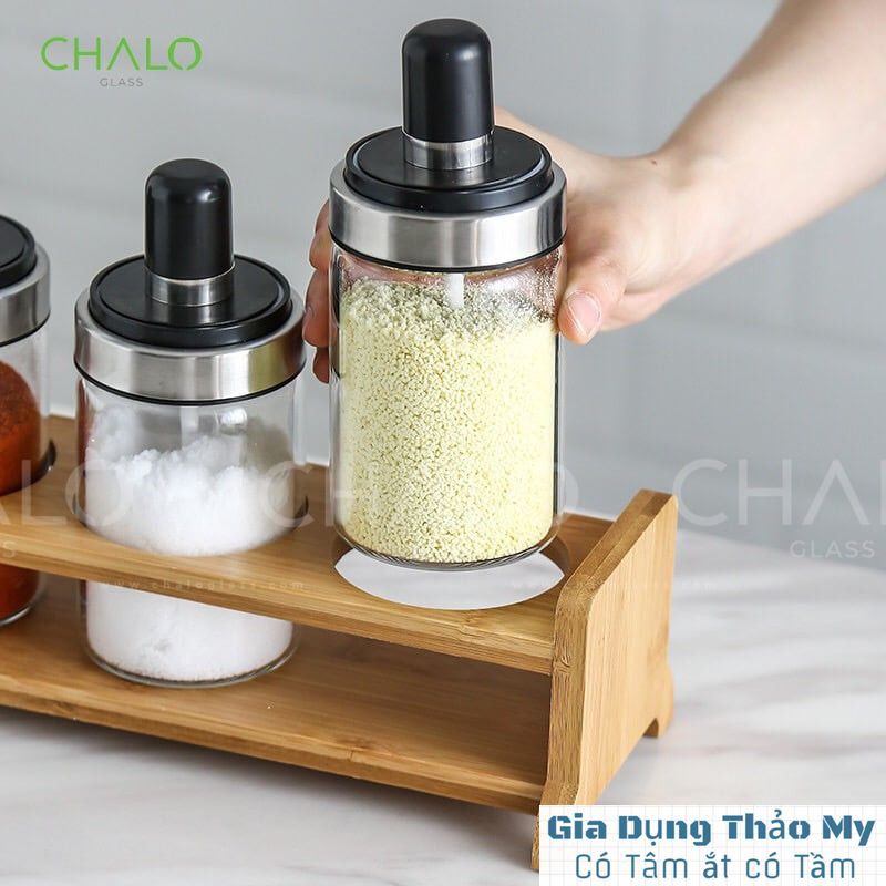 Hũ đựng gia vị có kèm thìa Lọ đựng gia vị Chai đựng gia vị