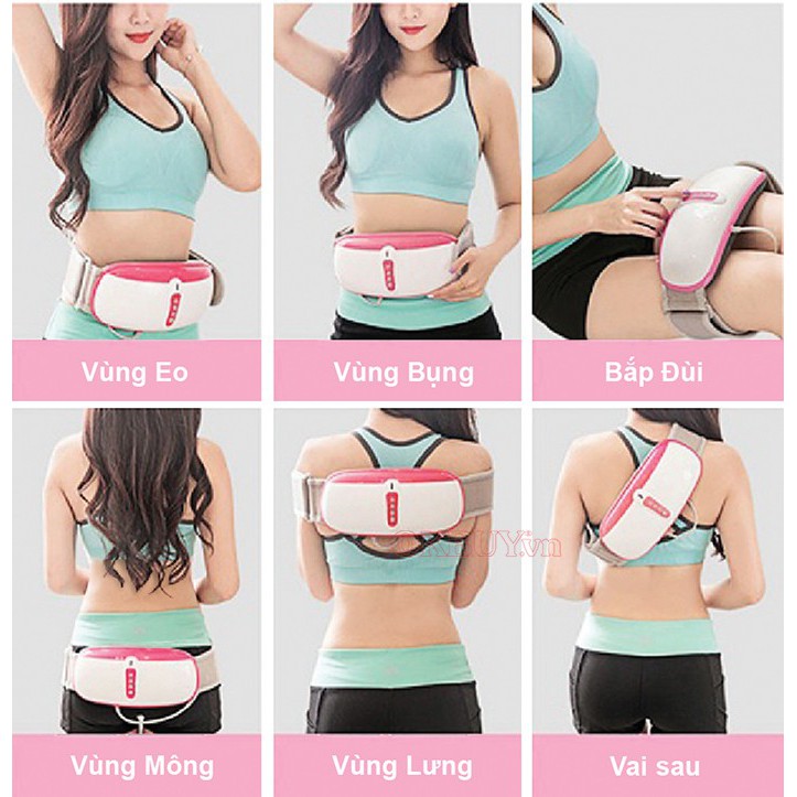 Đai Massage Giảm Mỡ Bụng Và Toàn Thân Nikio NK-169 Tích Hợp 3in1 Rung Lắc, Xoay 360 độ, Nhiệt Đèn Hồng Ngoại