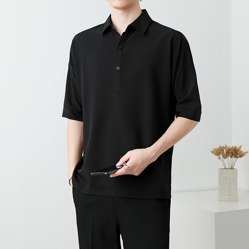 Áo Thun Polo Tay Lửng Thời Trang Công Sở Dành Cho Nam Haibinzulu