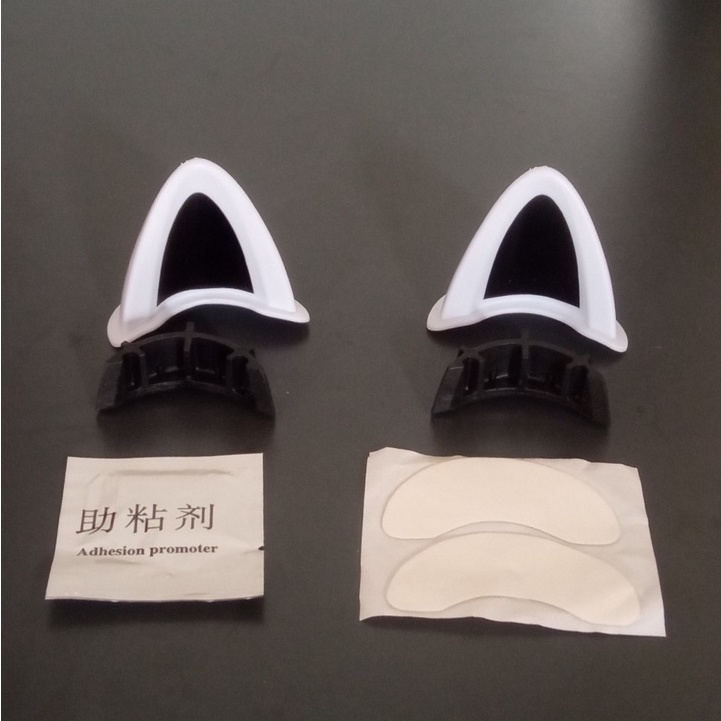 Tai mèo trang trí mũ bảo hiểm, phối màu dễ thương kèm kem dán 3M