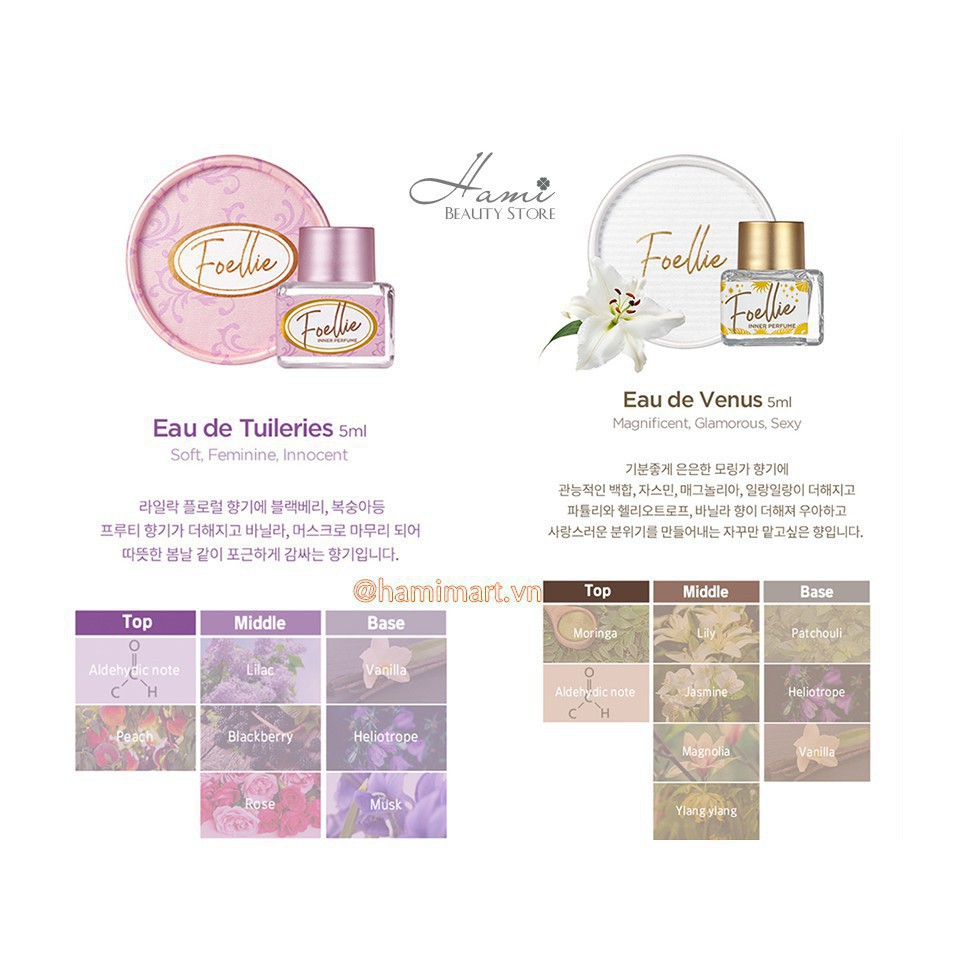 [Sẵn SLL] Nước hoa vùng kín Foellie Eau De Tuileries Cao Cấp Mùi Thơm Chuẩn Lưu Hương Cực Tốt (Che tên SP khi giao) | Thế Giới Skin Care