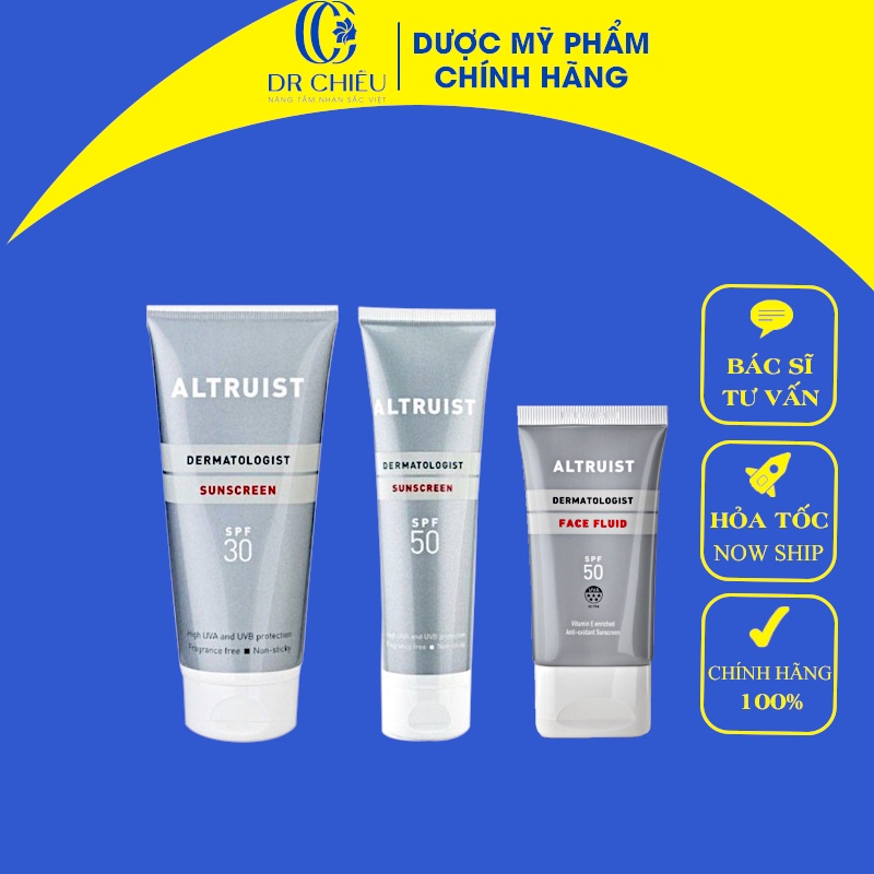 Kem chống nắng Altruist Dermatologist Suncreen - Kem chống nắng cho da nhạy cảm SPF30 / SPF50