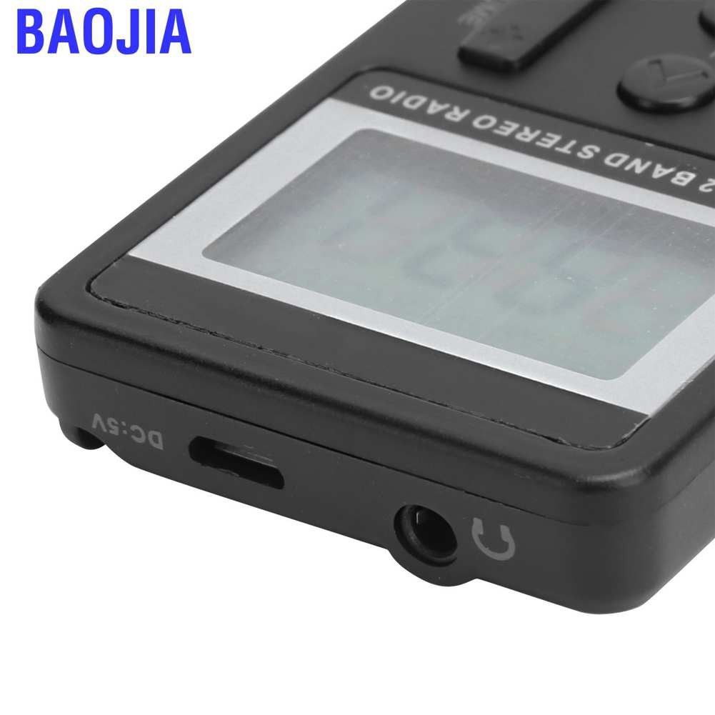 Radio Mini Baojia Qqt103 Chuyên Nghiệp Có Màn Hình Lcd + Tai Nghe