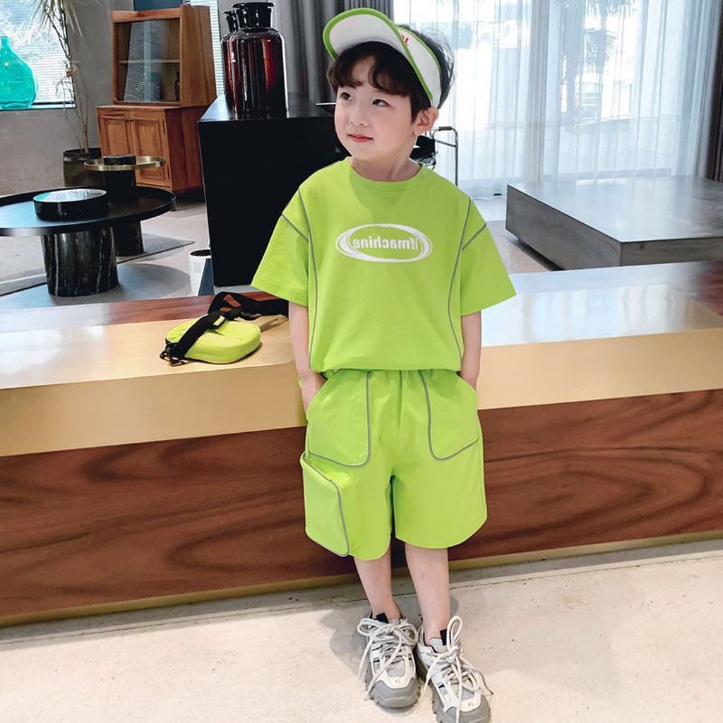 Bộ cộc tay bé trai MOOBABY SHOP, Bộ thun hè Cotton Viền cực mát cho bé từ 6-28kg