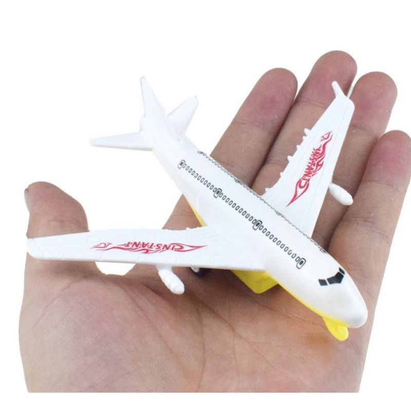 Mô hình máy bay trang trí bánh kem chạy cót, trang trí bánh