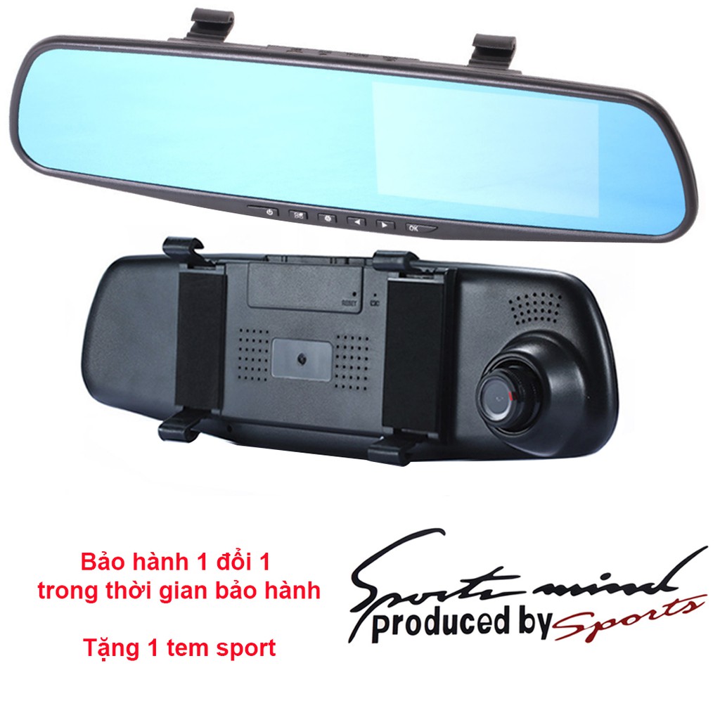 Gương chiếu hậu - Camera hành trình Vehicle BlackBox fullHD 1080, góc quay 170 độ | BigBuy360 - bigbuy360.vn