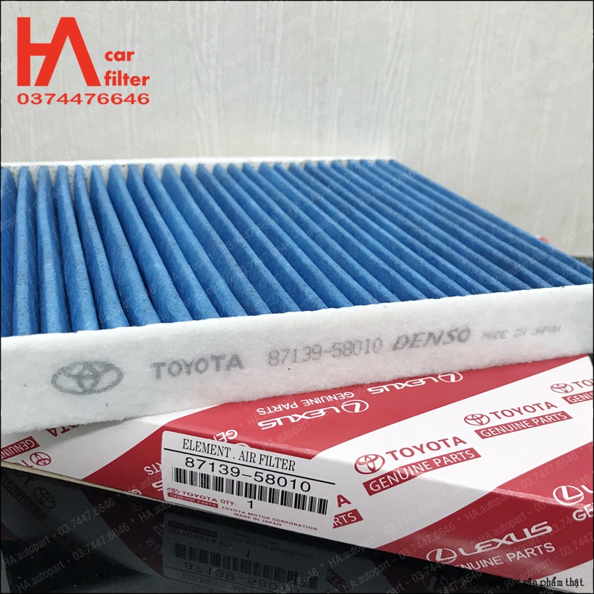 Lọc gió điều hòa kháng khuẩn Toyota Camry /Altis 19-, Innova / Hilux / Fortuner 16-, Cross 18-, Mazda CX-9
