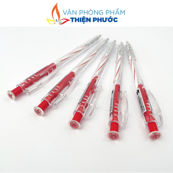 Bút bi Thiên Long 027 xanh nhiều màu - Với đầu bút 0.5mm cho nét bút thanh mảnh THIỆN PHƯỚC