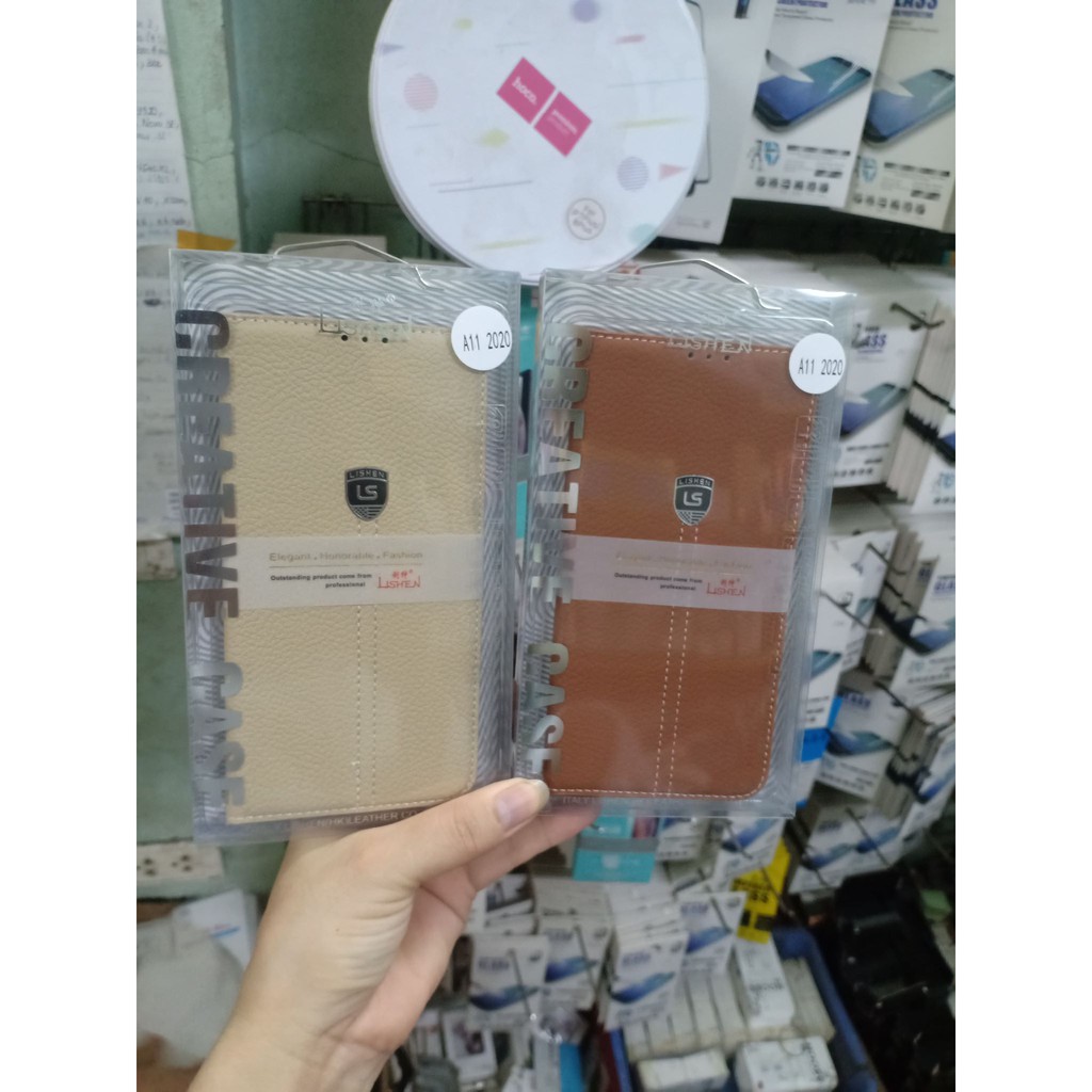 Bao da có ngăn cài thẻ Samsung A11 Hiệu Lishen