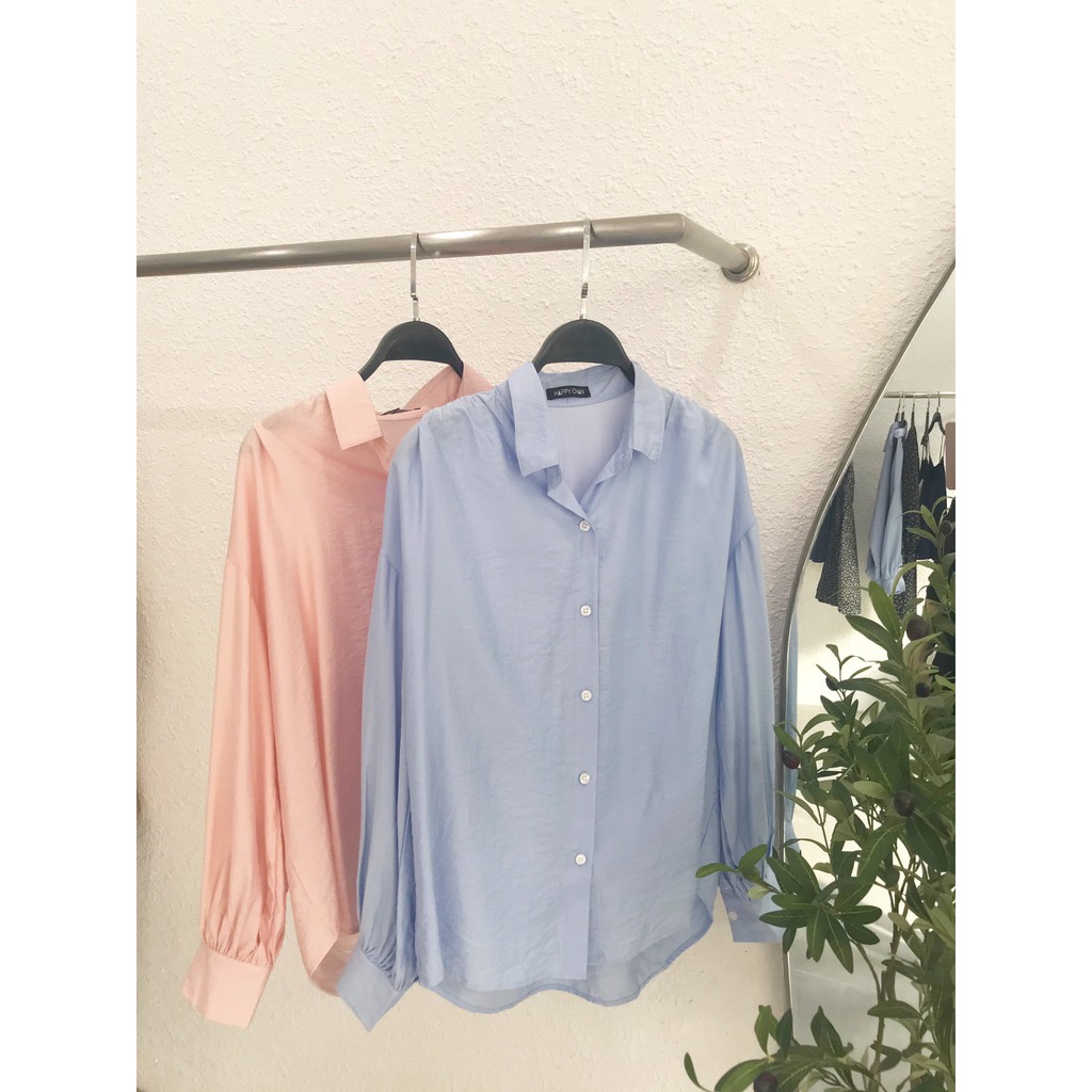 Áo sơ mi tay dài sọc nhí và chân váy túi xéo (S/M/L)