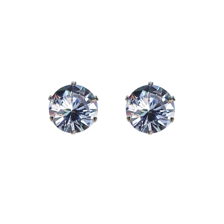 Khuyên Kẹp Tai Nam Châm Đính Đá zircon Đơn Giản Cho Nữ