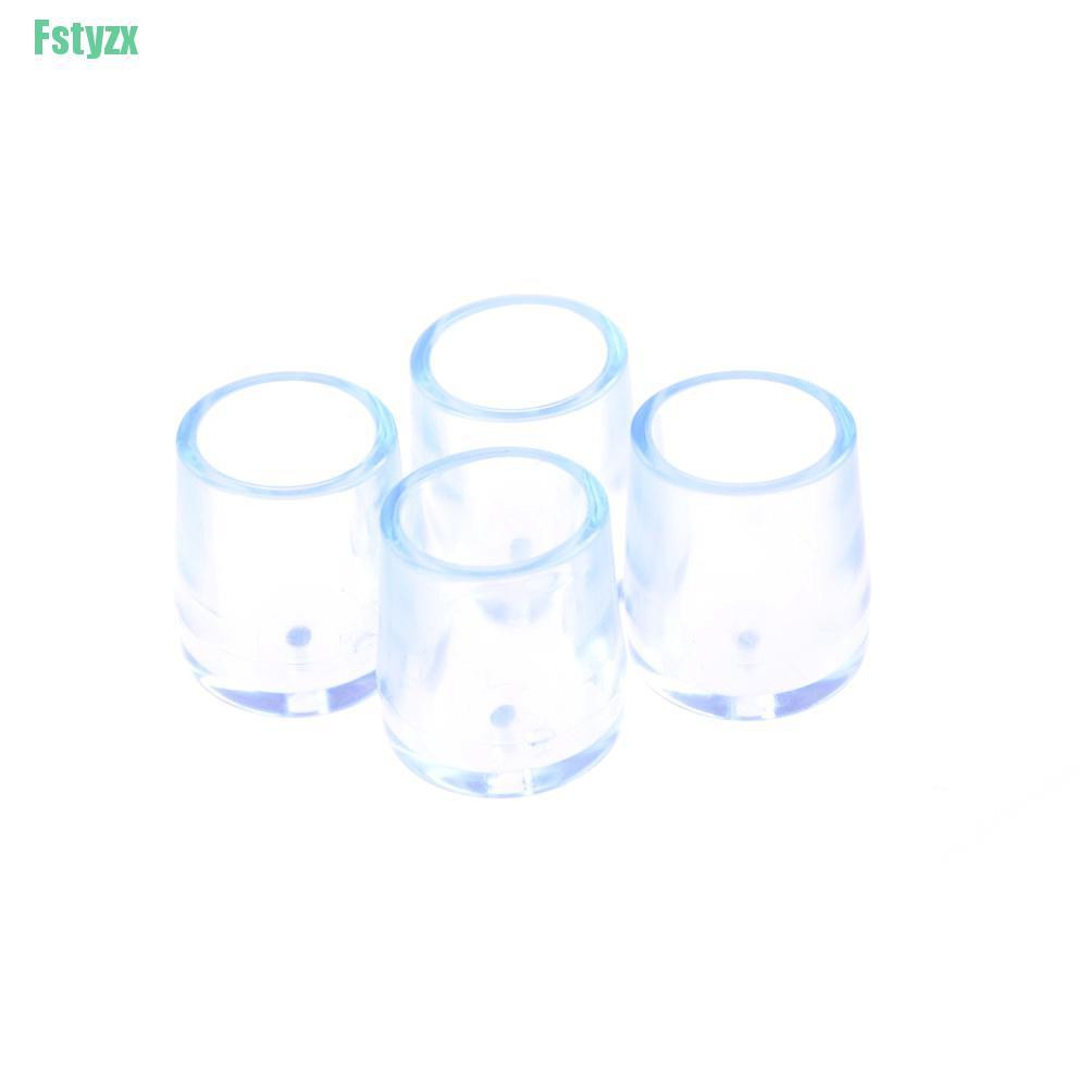 fstyzx 4Pcs Rubber Furniture Table Chair Leg Floor Feet Cap Cover Protector Transparent