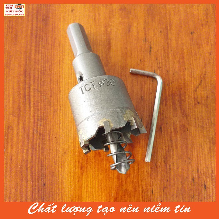 Mũi khoét lỗ sắt, thép, inox răng hợp kim 30mm tốt