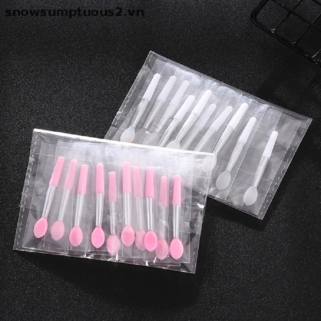 [Hàng mới về] Set 10 cọ son môi bằng silicone dành cho trang điểm làm đẹp