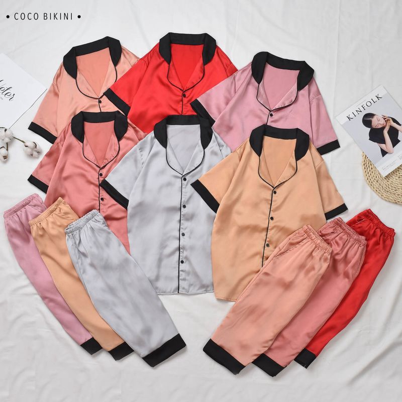 𝑪𝑶𝑪𝑶 𝑩𝑰𝑲𝑰𝑵𝑰 Bộ Đồ Ngủ - Đồ Mặc Nhà Lụa Satin ( VCC10131 ) | BigBuy360 - bigbuy360.vn