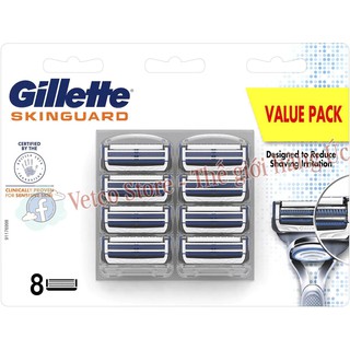 Set 8 Lưỡi Dao Cạo Râu Gillette Úc