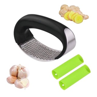 Dụng cụ đập ép tỏi hành cầm tay cán đen mini
