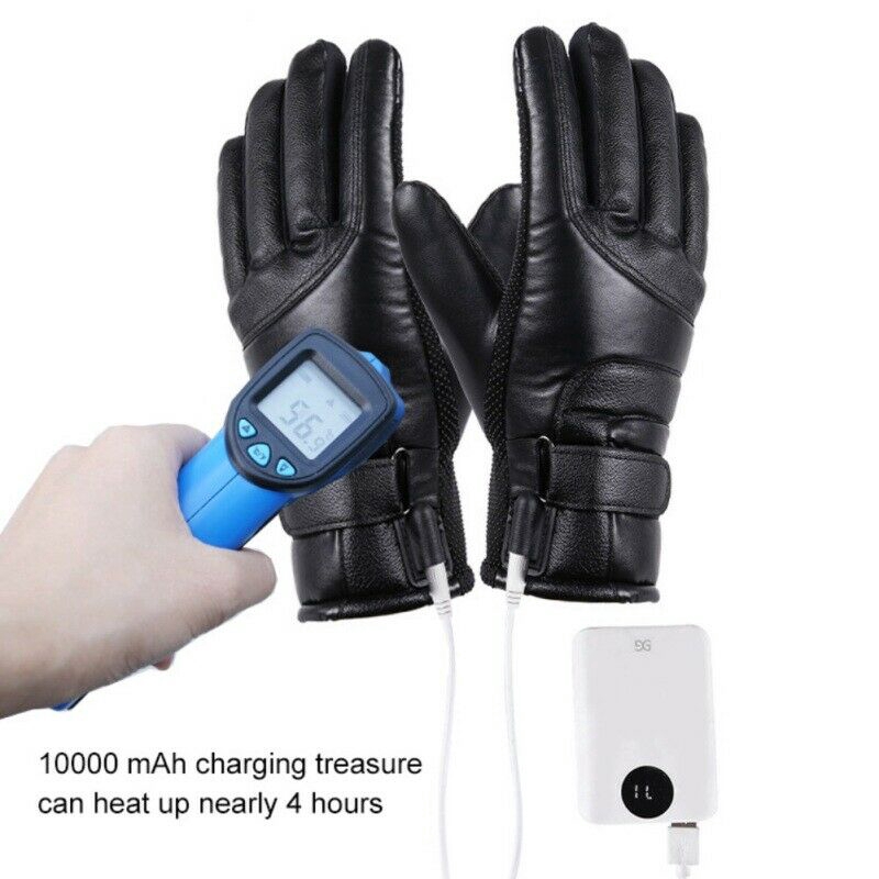 Unisex Electric Heated Glove Waterproof Thermal Winter Motorcycle Fishing Skiing