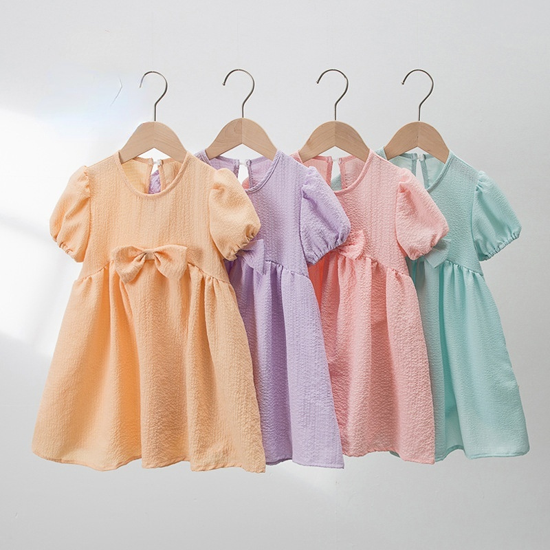 Đầm Công Chúa Màu Sắc Macaron Phong Cách Hàn Quốc 2022 Cho Bé Gái