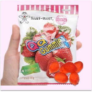 Kẹo Dẻo Want Want Cam Dâu Nho Việt Quất Gói 70G