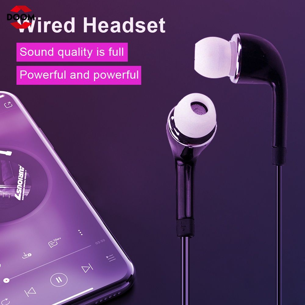 Bán Có Dây Loại Bỏ Tiếng Ồn Tai Nghe-Tai Micro, Đầu Cắm 3.5Mm Âm Lượng Tai Nghe, điện Thoại Android Giảm Tiếng Ồn Cho Samsung S4 Miếng Lót & Laptop 【Doom】