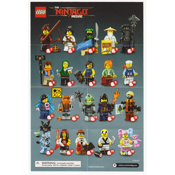 Lego Minifigures 71019 - Bộ xếp hình Lego Nhân vật Ninjago Movie