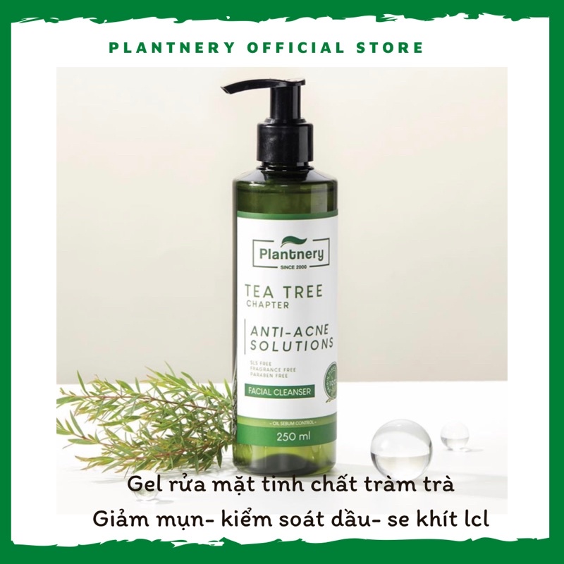 Combo chiết xuất tràm trà Plantnery tea tree Set dành cho da dầu mụn