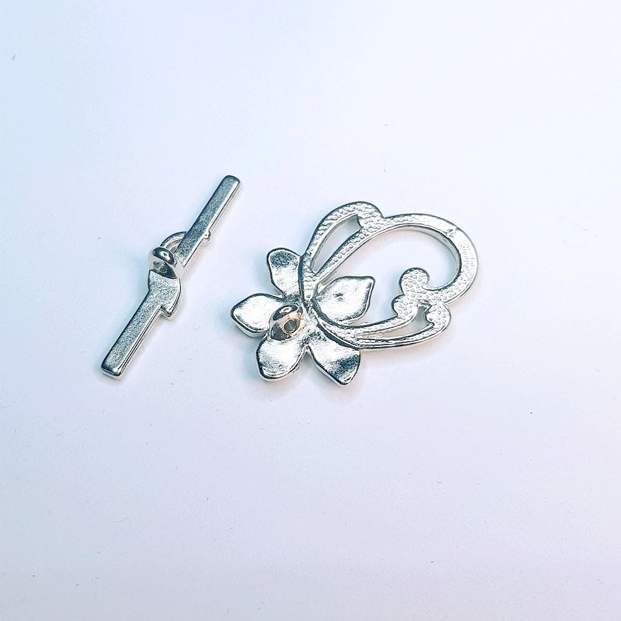 [K14T] Phụ kiện trang sức (DIY) - Chốt khóa Móc chéo kiểu OT hoa lan làm vòng cổ vòng tay