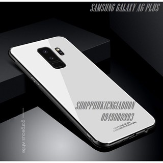 Ốp Lưng Gương Kính cường lực viền nhựa dẻo cho SS Galaxy A6+ 2018 / A6 Plus 2018(TRẮNG)