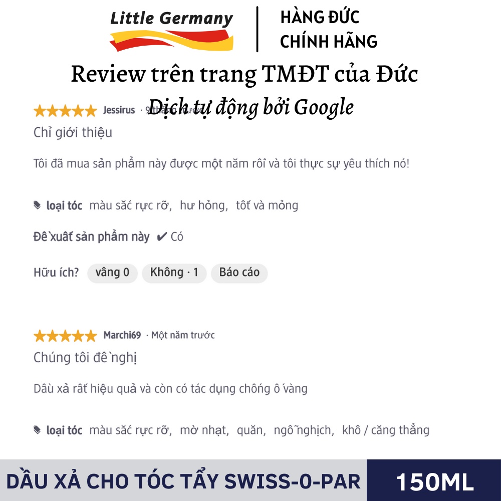 Dầu Xả Tím Khử Vàng Swiss-o-Par 2in1 - Bổ Sung Sắc Tím, Dưỡng Chất Và Phục Hồi Tóc Tẩy, Giúp Tóc Mềm Mượt - Hàng Đức